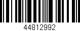 Código de barras (EAN, GTIN, SKU, ISBN): '44812992'