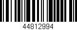 Código de barras (EAN, GTIN, SKU, ISBN): '44812994'