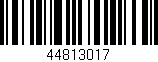 Código de barras (EAN, GTIN, SKU, ISBN): '44813017'