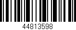 Código de barras (EAN, GTIN, SKU, ISBN): '44813598'