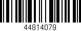 Código de barras (EAN, GTIN, SKU, ISBN): '44814079'