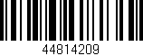 Código de barras (EAN, GTIN, SKU, ISBN): '44814209'