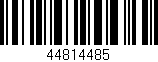 Código de barras (EAN, GTIN, SKU, ISBN): '44814485'