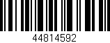 Código de barras (EAN, GTIN, SKU, ISBN): '44814592'