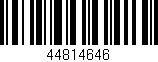 Código de barras (EAN, GTIN, SKU, ISBN): '44814646'
