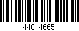 Código de barras (EAN, GTIN, SKU, ISBN): '44814665'