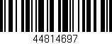Código de barras (EAN, GTIN, SKU, ISBN): '44814697'