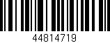Código de barras (EAN, GTIN, SKU, ISBN): '44814719'