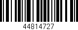 Código de barras (EAN, GTIN, SKU, ISBN): '44814727'