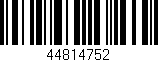 Código de barras (EAN, GTIN, SKU, ISBN): '44814752'