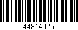 Código de barras (EAN, GTIN, SKU, ISBN): '44814925'