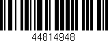 Código de barras (EAN, GTIN, SKU, ISBN): '44814948'