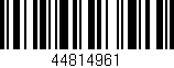 Código de barras (EAN, GTIN, SKU, ISBN): '44814961'