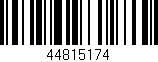 Código de barras (EAN, GTIN, SKU, ISBN): '44815174'