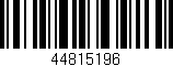 Código de barras (EAN, GTIN, SKU, ISBN): '44815196'