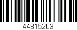 Código de barras (EAN, GTIN, SKU, ISBN): '44815203'