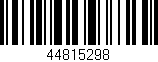 Código de barras (EAN, GTIN, SKU, ISBN): '44815298'