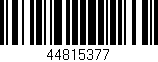 Código de barras (EAN, GTIN, SKU, ISBN): '44815377'