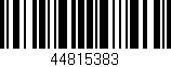 Código de barras (EAN, GTIN, SKU, ISBN): '44815383'