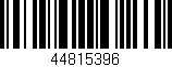 Código de barras (EAN, GTIN, SKU, ISBN): '44815396'