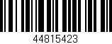 Código de barras (EAN, GTIN, SKU, ISBN): '44815423'