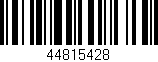 Código de barras (EAN, GTIN, SKU, ISBN): '44815428'