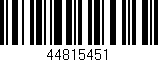 Código de barras (EAN, GTIN, SKU, ISBN): '44815451'