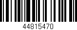 Código de barras (EAN, GTIN, SKU, ISBN): '44815470'