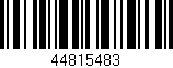 Código de barras (EAN, GTIN, SKU, ISBN): '44815483'