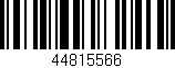 Código de barras (EAN, GTIN, SKU, ISBN): '44815566'