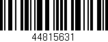 Código de barras (EAN, GTIN, SKU, ISBN): '44815631'