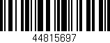 Código de barras (EAN, GTIN, SKU, ISBN): '44815697'