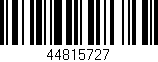 Código de barras (EAN, GTIN, SKU, ISBN): '44815727'
