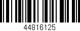 Código de barras (EAN, GTIN, SKU, ISBN): '44816125'