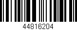 Código de barras (EAN, GTIN, SKU, ISBN): '44816204'