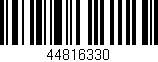 Código de barras (EAN, GTIN, SKU, ISBN): '44816330'
