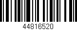 Código de barras (EAN, GTIN, SKU, ISBN): '44816520'