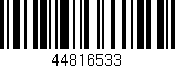 Código de barras (EAN, GTIN, SKU, ISBN): '44816533'