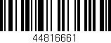 Código de barras (EAN, GTIN, SKU, ISBN): '44816661'