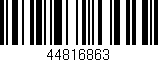 Código de barras (EAN, GTIN, SKU, ISBN): '44816863'