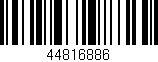 Código de barras (EAN, GTIN, SKU, ISBN): '44816886'