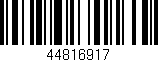 Código de barras (EAN, GTIN, SKU, ISBN): '44816917'