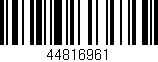 Código de barras (EAN, GTIN, SKU, ISBN): '44816961'
