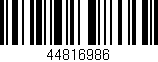 Código de barras (EAN, GTIN, SKU, ISBN): '44816986'
