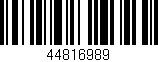 Código de barras (EAN, GTIN, SKU, ISBN): '44816989'
