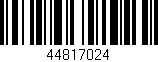 Código de barras (EAN, GTIN, SKU, ISBN): '44817024'