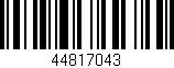 Código de barras (EAN, GTIN, SKU, ISBN): '44817043'