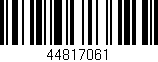 Código de barras (EAN, GTIN, SKU, ISBN): '44817061'
