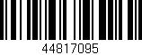 Código de barras (EAN, GTIN, SKU, ISBN): '44817095'