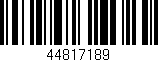 Código de barras (EAN, GTIN, SKU, ISBN): '44817189'